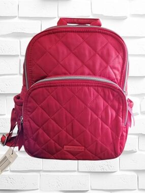 Vera Bradley Small Backpack Performance Twill Carinal Red NWT